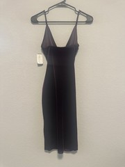 Windsor XS Purple Feelin Luxe Velvet Holiday Coquette Bodycon V-Neck Midi Dress