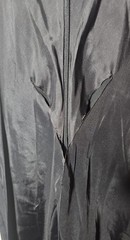 VTG Besty Adams Dress 8 Formal Hi-Low Gown Black Chiffon Rhinestones Fairycore