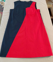 Kate Spade Womens Sz 8 Saturday Colorblock Navy Red Shift Dress
