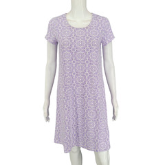 Womens Weekend Allover Printed Trendy Dress Petite XX-Small Sz Purple Top