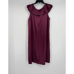 St. John Ruffle Neckline Formal Shift Dress