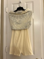 Free People Movement Hot Shot Printed Mini Dress Built in Shorts Sunrise Geo XS