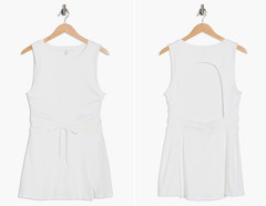 NEW FREE PEOPLE FP MOVEMENT WHITE EASY DOES IT MINI DRESS ROMPER SZ M