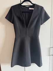CHLOE DOUBLE FACE WOOL CREPE MINI DRESS FR34