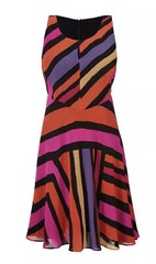 Cabi New NWT Fete Dress #4075 Multicolor Chiffon