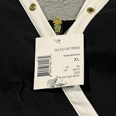 G by Guess Eila Cut Out Sheath Dress Black White Women&rsquo;s XL NWT