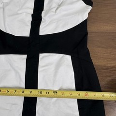 Willi Smith Black & White Colorblock Sleeveless Sheath Pencil Dress Career Sz 8