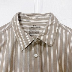 Excellent Condition MUJI Stripe Pattern Seven Quarter Sleeve Shirt Dress M L Siz