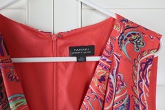 TAHARI Arthur S. Levine ASL $128 Paisley Tie Waist Midi Maxi Dress Size 12