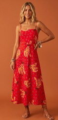 House of Harlow Smocked Cut Out Back Spaghetti Strap Bead Tassels Dress Sz M 108