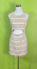 Lovers + Friends Women Size Medium Dress Tweed Sleeveless Cutout Festival Event￼