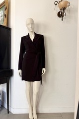 Reiss Peyton Fitted Double Breasted Mini Dress in Black