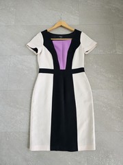 Woman&rsquo;s cream colour formal/office, pencil dress size 10. short sleeve.