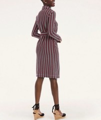 NEW $198 Brooks Brothers Knit Jersey Printed Half Placket Shirt Dress – XS