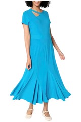 Antthony Women&rsquo;s Studio Stretch Knit Spiral Midi Dress Monaco Blue