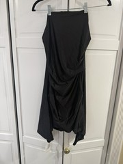 Adult Womens Black Strapless Dress (New)