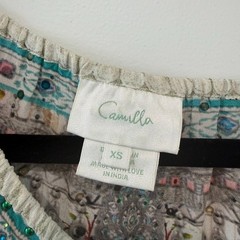 Camilla Breakfast With Silvia Dress Size XS / 8 AU /4US – A Line Frill Silk Mini