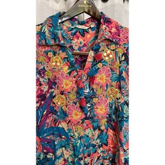 Soft Surroundings Womens PL Tropical Floral Embroidered Sequin Maxi Dress 3FA78