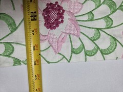 Talbots Linen Blend Embroidered Floral Sheath Dress Pink Green Sleeveless Sz 10