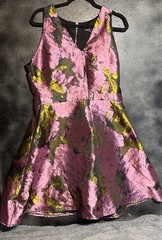 RN Studio By Ronni Nicole Women Purple Black Cocktail Fit Flare Dress Size 14