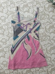 Oceanus Sofia Hand Beaded Mini Dress Size L