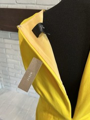 JCrew $148 Sheath dress in bi-stretch cotton Women Sz 6 Crisp Yellow L2611