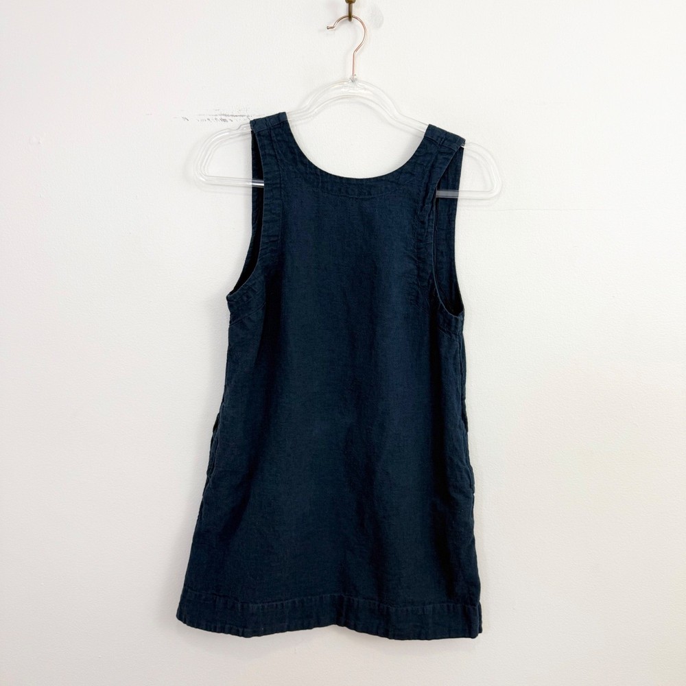 Free People Full of Sunshine Linen Blend Mini Dress Navy XS