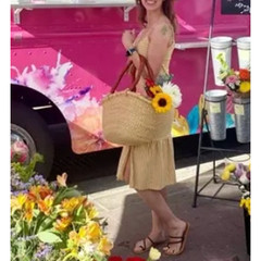 Saylor Mustard White Striped Midi Slip Dress XS Bodycon Vacation Bow Pinup $200