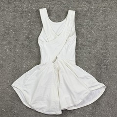 Free People Movement Dress Womens Small White Ribbed Cross Back Activewear Mini