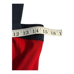 eShakti Red Navy Nautical Button Strap A Line Dress Size 0