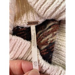 Free People Scotland Fair Isle Sweater Dress XS Boho Mock Neck Wool Mohair Ski