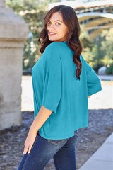 Luxury Opaque Drop Shoulder T-Shirt with Slight Stretch – Full Size, 95% Polyest