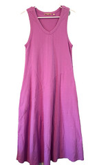 Soft Surroundings Bailey Maxi Tank Dress Cotton Textured Orchid Pink – M Petite