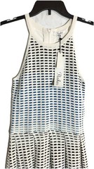 Parker Womans Basket Weave Knit Dress Sz M Fit & Flare Luxury Party Fun Flirty