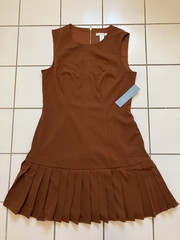 Women&rsquo;s London Times Size 10 Cedar Brow Sleeveless Pleated Drop Waist Dress -NWT