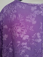 Nina Leonard Women&rsquo;s Scoop Neck Elbow Sleeve Trapeze Dress Amethyst Sz L