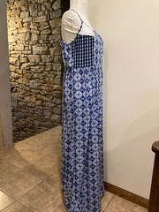 Midnight Sky Maxi Dress, SZ XL, Blue/White, Spaghetti Straps, Summer