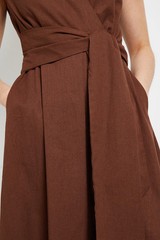 Wallis Chocolate Midi Dress Womens Workwear Dresses