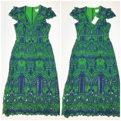 $180 Adelyn Rae Embroidered Lace Midi Dress Women&rsquo;s Size S (US 4) New