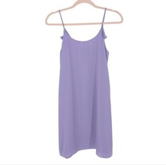 Three Eighty Two Mini Slip Dress Ruffle Neck Lilac Purple size XS NWT