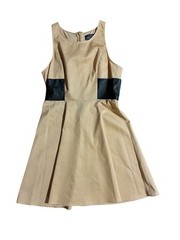 PJK Patterson J Kincaid Trixton Lambskin Leather Waist Panel Dress M