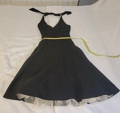 Vtg Ruby Rox Dress Sz 3 Y2K Halter Retro Punk Rock Pinup Rockabilly Babydoll
