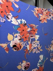 Tabitha Webb Periwinkle Blue Multicolored Short Sleeve Floral Dress Size S