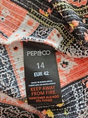 Pep&Co size 14 ladies strappy sleeveless dress multicoloured knee length