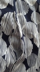 Nine West Women&rsquo;s Navy Blue White Pleated V-Neck A-Line Dress Size 8 C029 $120