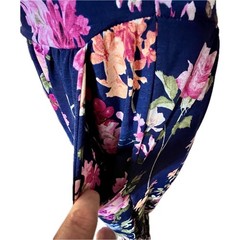 Vanilla Bay Navy and Pink Floral Sleeveless Boho Maxi Dress Size Medium