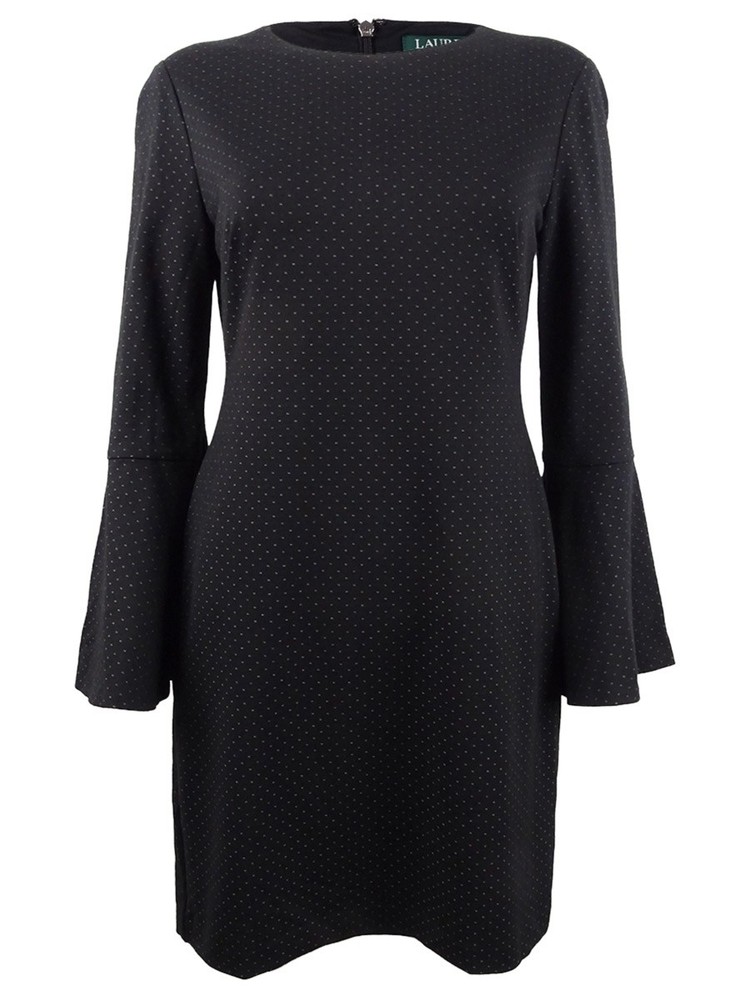 Lauren by Ralph Lauren Women&rsquo;s Polka-Dot Ponte Dress