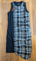 Womens Fred Perry Tartan Overlay SSV Dress Size UK 6