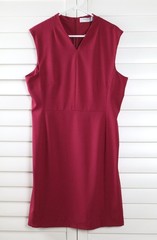 M.M. LAFLEUR New York NWT $339 Solid Red Sleeveless Sheath Dress Size 14