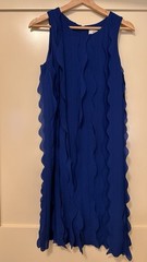 Cos Royal Blue Raffle Shift Dress Knee Length Women